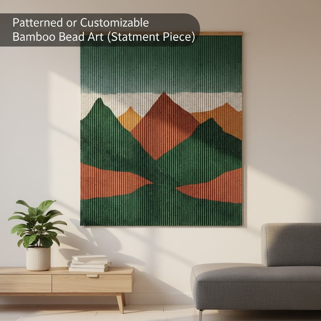 Patterned or customizable bamboo bead art (statement piece)
