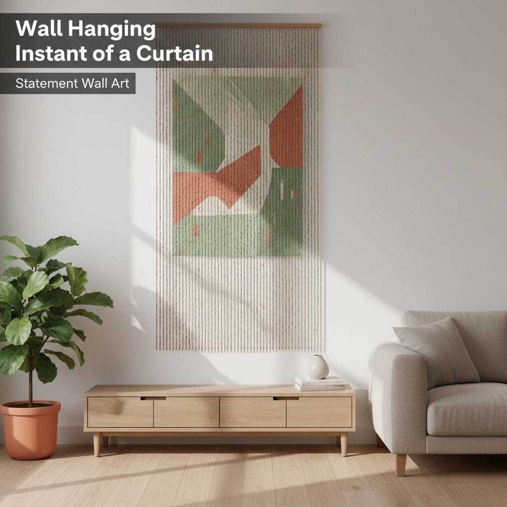 Wall hanging instead of a curtain