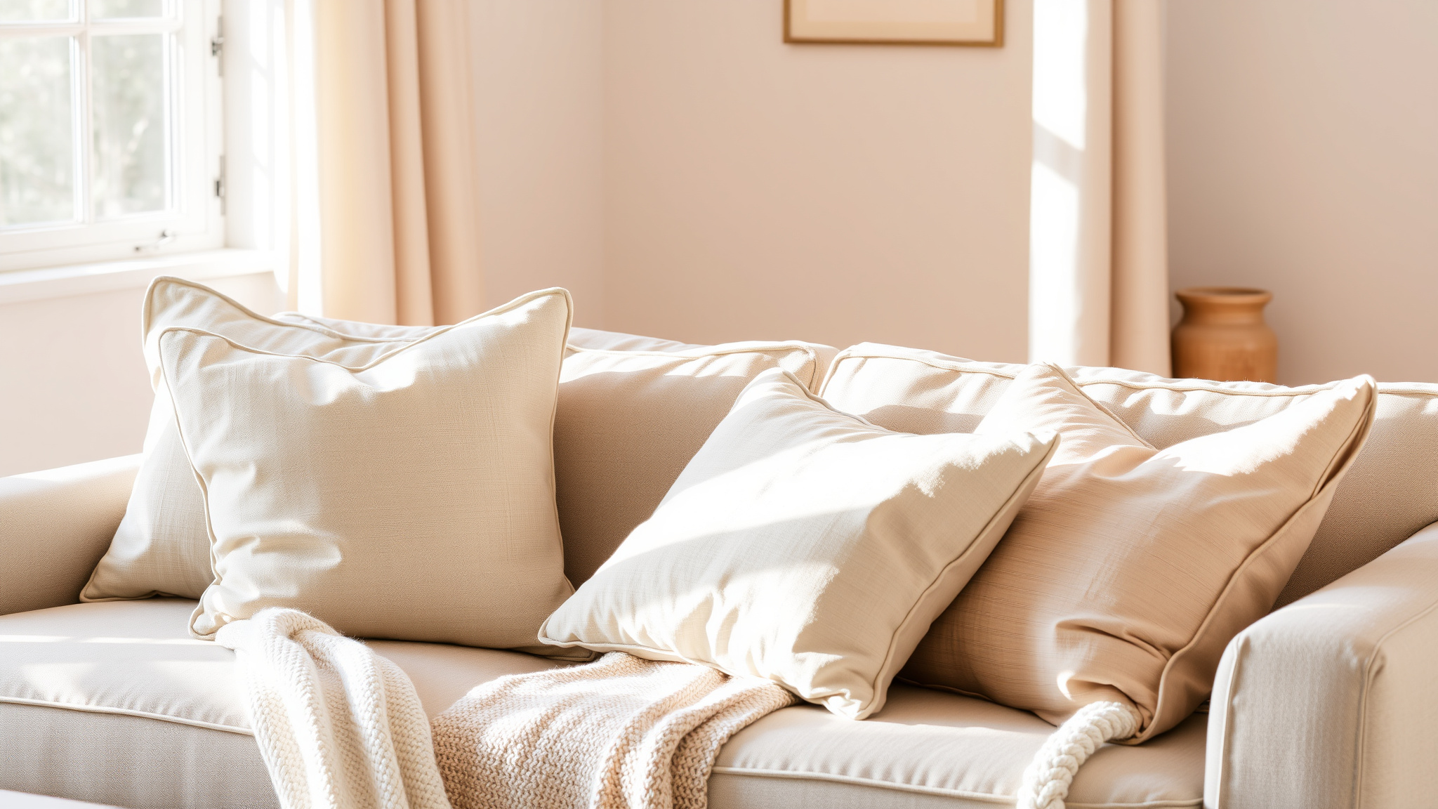 8. Linen Pillows