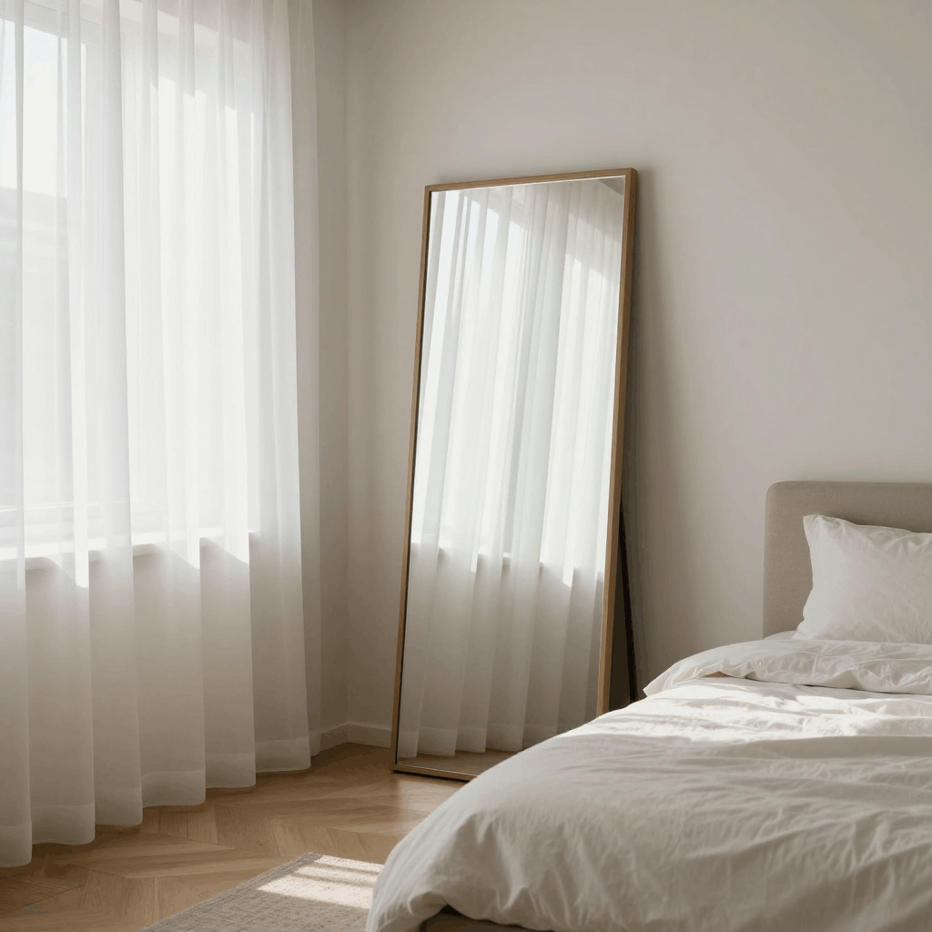 Full-Wall Lean Mirror