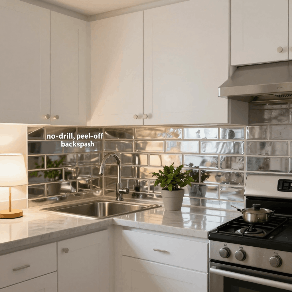 Peel-and-Stick Backsplash