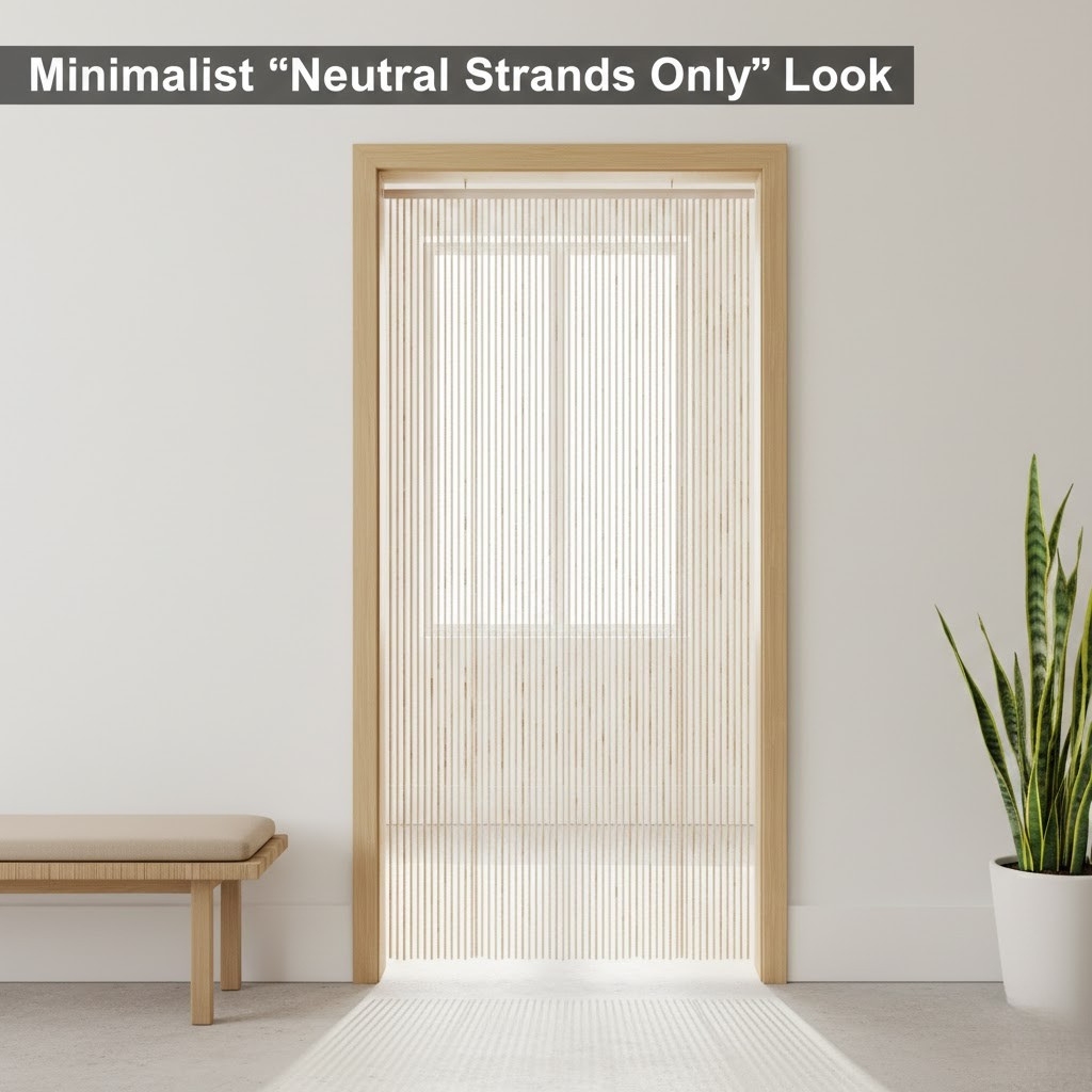 Minimalist “neutral strands only” look