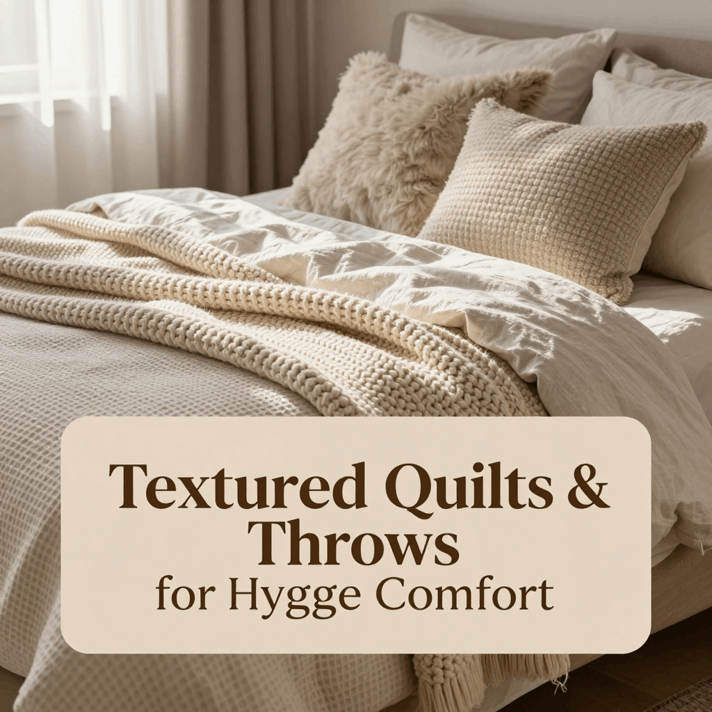 Textured Quilts & Throws for Hygge Comfort