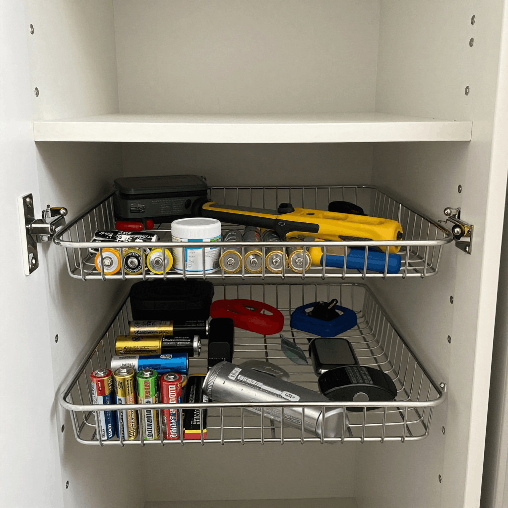 Under-Shelf Sliding Drawers