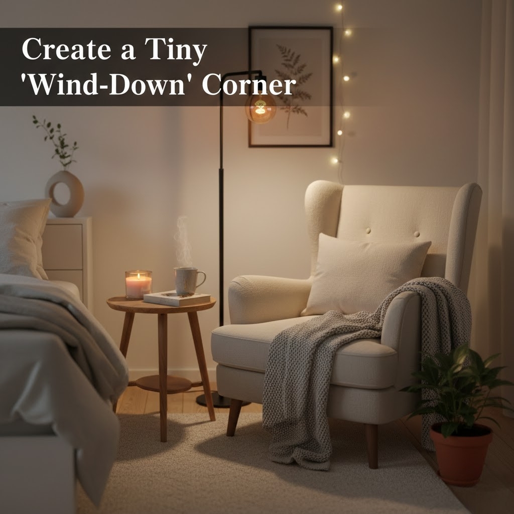 Create a tiny “wind‑down” corner
