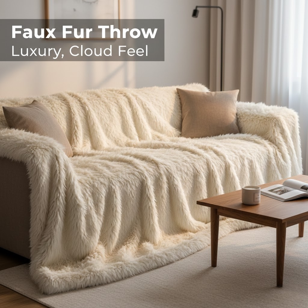 Faux Fur Throw (Luxury, Cloud Feel)