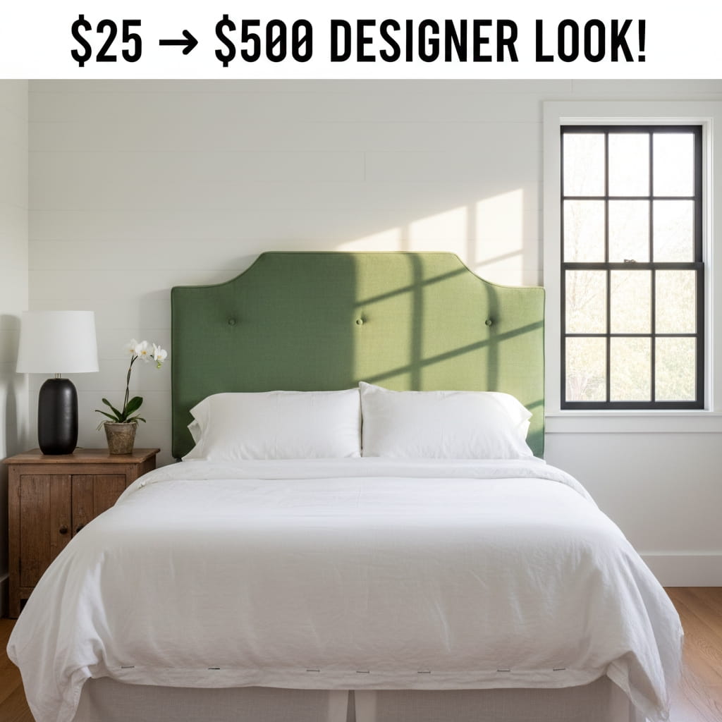 6. DIY Fabric Headboard ($25)
