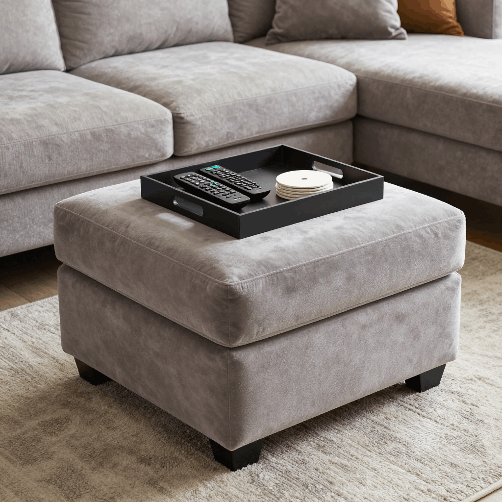 Velvet Ottoman Trays