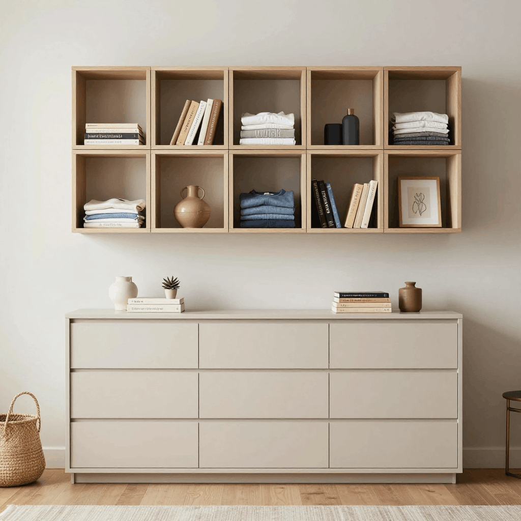 Wall-Mounted Floating Cubes