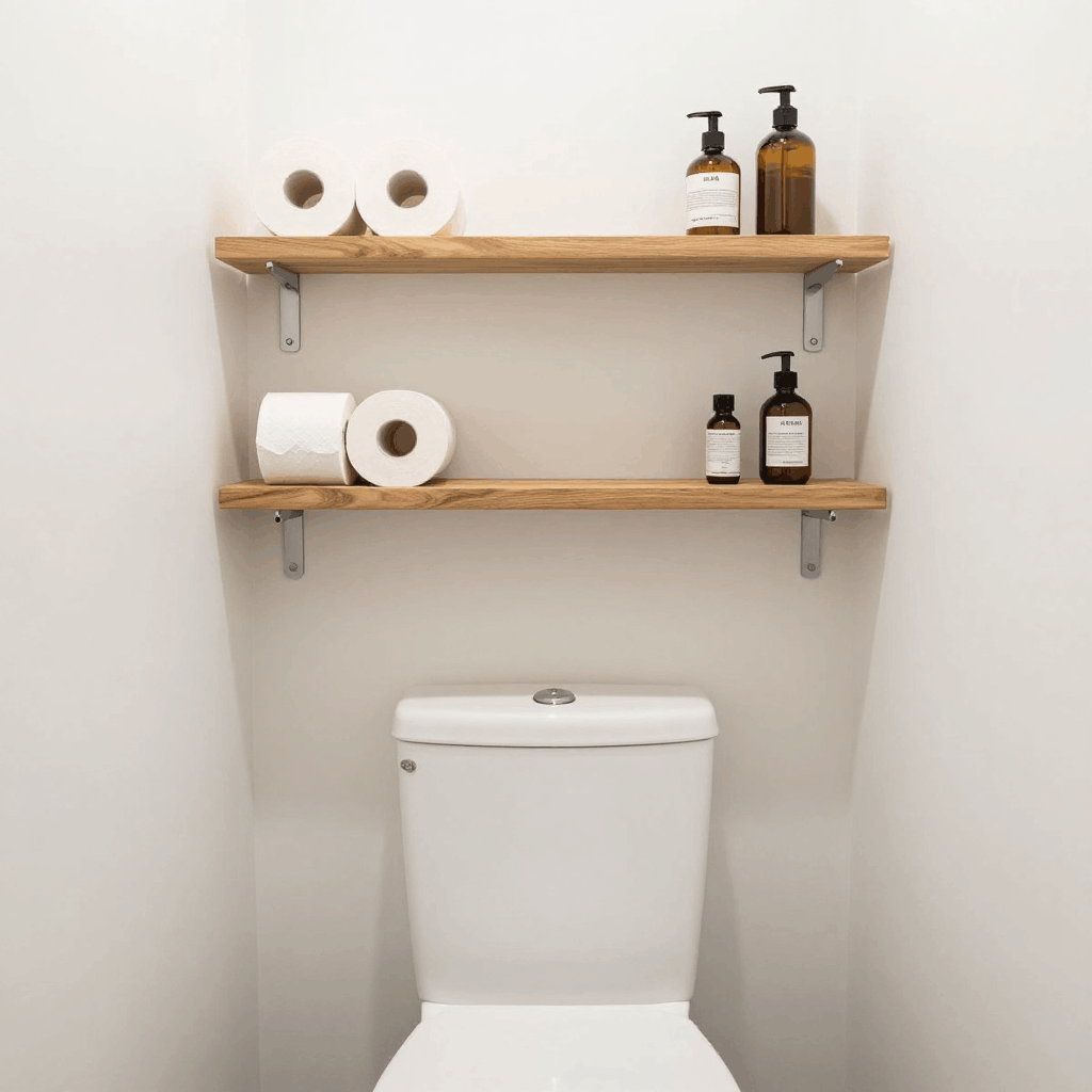 Hang Shelves Above the Toilet