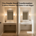 Tiny Powder Room Transformation: 5 Optical Illusions That Make It Look Bigger